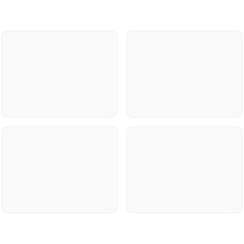 GASARÉ, Placemats Set of 4, Silicone Placemats, Table Mats, Non-Slip, Easy to Clean, Heat Resistant, Flexible, 20% Thicker, 16 x 12 inches x 1.1mm, Semi-Transparent