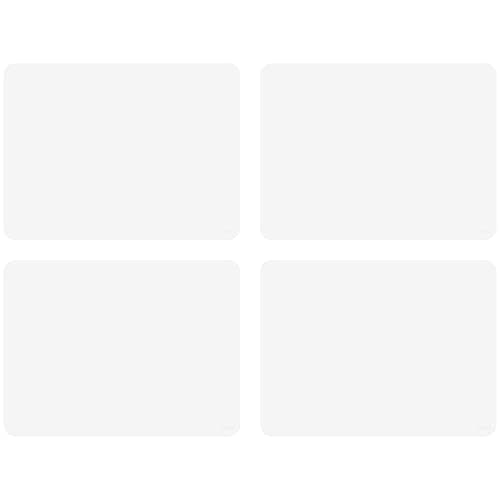 GASARÉ, Placemats Set of 4, Silicone Placemats, Table Mats, Non-Slip, Easy to Clean, Heat Resistant, Flexible, 20% Thicker, 16 x 12 inches x 1.1mm, White