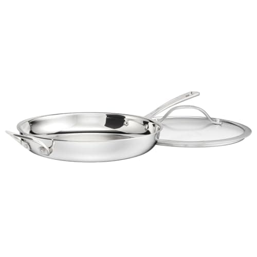 Cuisinart PureClad™ PureClad™ Triple-Ply 12" Stainless Steel Skillet with Helper Handle and Cover. PCT22-30HC