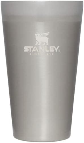 STANLEY Adventure Stacking Beer Pint Glass 16oz | Stackable Drinking Cup for Cold Beverages | Dishwasher Safe | Insulated Stainless Steel Tumbler | BPA-Free | Stainless Steel