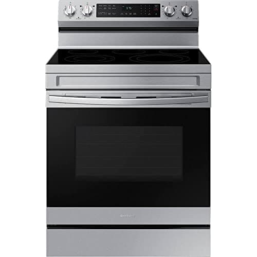 Samsung 6.3 Cu. Ft. Smart Freestanding Electric Range with No Pre-heat Air Fry & Convection, Stainless Steel, NE63A6511SS/AA
