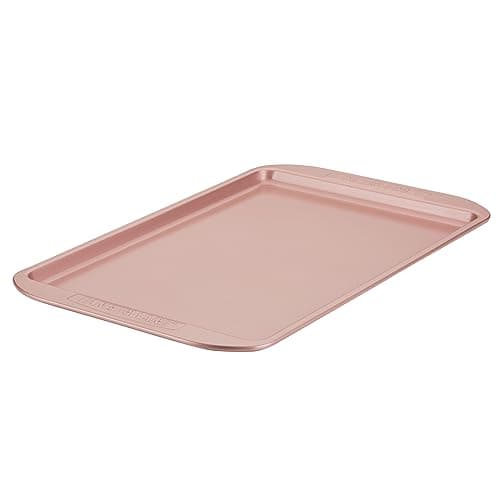 Farberware Nonstick Bakeware, Nonstick Cookie Sheet / Baking Sheet - 10 Inch x 15 Inch, Rose Gold Red