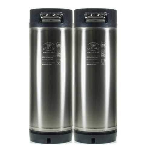 The Homebrew Shop 5 Gallon Home Brew Keg - New Ball Lock - Stainless Steel Product Tank - 2 Pack, Silver, 5 Gal