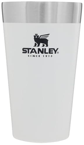STANLEY Adventure Stacking Beer Pint Glass 16oz | Stackable Drinking Cup for Cold Beverages | Dishwasher Safe | Insulated Stainless Steel Tumbler | BPA-Free | Polar