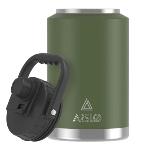 Arslo large Insulated Water Jug With Handle, One Gallon Insulated Water Bottle, 1 Gallon Stainless Steel Water Jug