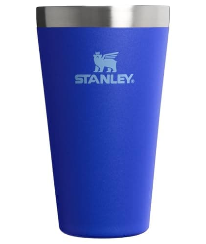 STANLEY Adventure Stacking Beer Pint Glass 16oz | Stackable Drinking Cup for Cold Beverages | Dishwasher Safe | Insulated Stainless Steel Tumbler | BPA-Free | Cobalt