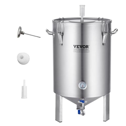 VEVOR Fermentation Tank 16 Gal,Stainless Steel Beer Brew Fermentor, Brew Bucket Fermentor for Home Brewing with Conical Base Brewing Equipment