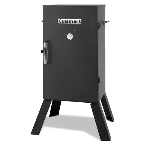 Cuisinart 30" Electric Smoker, 3 Adjustable Racks, Large Capacity BBQ Meat Smoker, Water & Wood Trays for Smoked Meat, Brisket, Salmon & Jerky, Adjustable Temperature Control