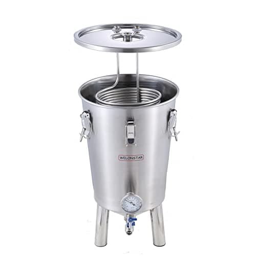 Fermentation tank Home Brew Fermenter with cooling coil Craft beer stainless steel conical fermenter storage kettle 9 gallon