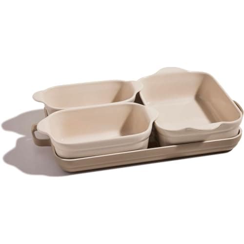 Our Place Bakeware Set | 5-Piece Ceramic Bakeware Collection with Stovetop-to-Oven Griddle Pan | PFAS-Free Non-Toxic Nonstick Pans, Oven Mat & Baking Dishes | Steam