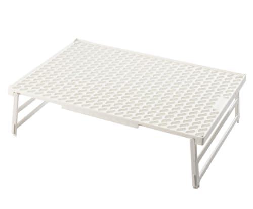 Hutzler Coolwave Stackable Cooling Rack, 15 x 10 Inches, Collapsible Baking Rack, BPA Free (White)