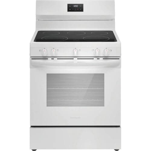 Frigidaire FCRE3052B 30 Inch Wide 5.3 Cu. Ft. Free Standing Electric Range with Even Baking Technology and Quick Boil Element - White