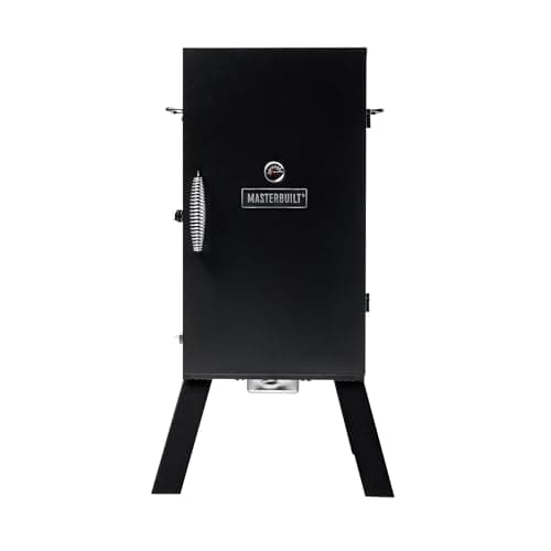 Masterbuilt® 30-inch Electric Vertical BBQ Smoker with Analog Temperature Control, Chrome Smoking Racks and 535 Cooking Square Inches in Black, Model MB20070210