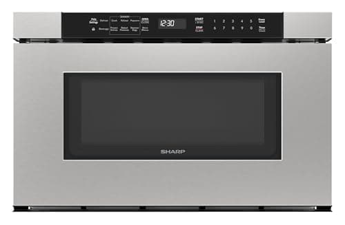Sharp SMD2420MS 24-Inch Built-In Microwave Drawer Oven, 1.2 Cu. Ft, Stainless Steel, Touch Control Panel, Sensor Cook Technology, Under-Counter Installation