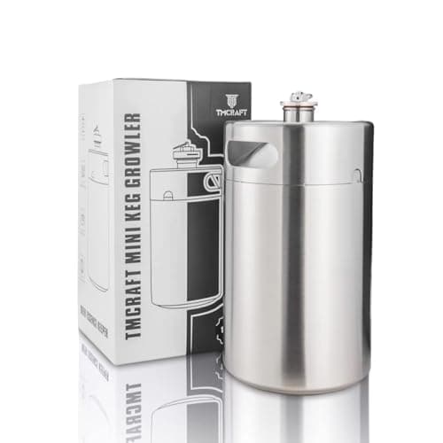 TMCRAFT 270OZ Stainless Steel Mini Keg, Portable beer growler with Exhaust Valve Designed Cap to Keep Beverage Fresh