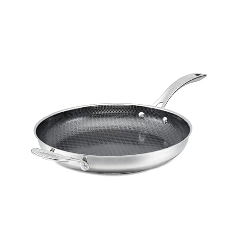 Cuisinart FusionPlus Hybrid Nonstick Stainless Steel Cookware, 12-Inch Skillet with Helper Handle, PFAS-Free PURELYSEAR Ceramic Technology, Scratch Proof, Cool Grip Handles, Dishwasher Safe