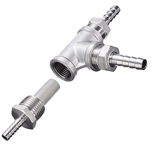 Joywayus Home Brewing Oxygenation Kit Stainless Steel Aeration Stone Beer Aerator Kit with 0.5 Micron Diffuser Stone