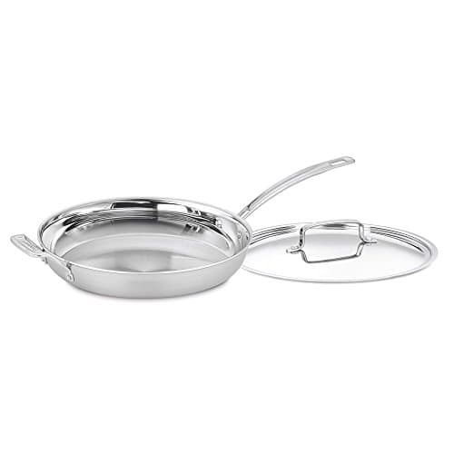 Cuisinart MCP22-30HCN Multiclad Pro Triple Ply 12-Inch Handle and Cover, Non-stick Skillet w/Helper