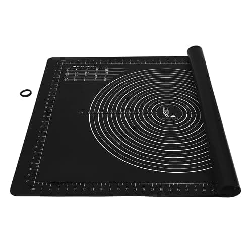 Non-Slip Silicone Pastry Mat Jumbo 31''by 24'' for Non Stick Baking Mats, Table/Countertop Placemats, Dough Rolling, Kneading/Fondant/Pie Crust Pad by Super Kitchen
