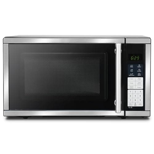 Countertop Microwave Ovens 0.7 Cu. Ft. 700 Watts Microwave Oven With LED Lighting,Turntable and Child Lock,Compact Microwave Perfect for Apartments and Dorms,Easy Clean Interior, Black
