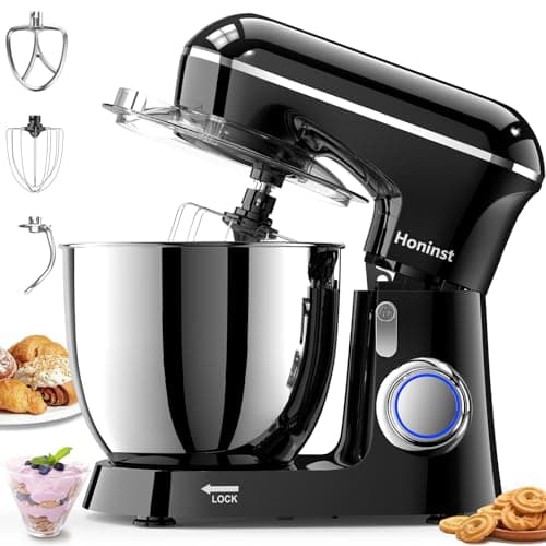 Honinst Stand Mixer, 6.5QT 10-Speed Tilt-Head Electric Stand Mixer