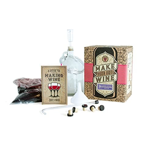 Craft A Brew - Cabernet Sauvignon Wine Kit - Easy for Beginners - At Home Wine Making Kit - Includes Ingredients & Reusable Equipment - Ready to Drink in 4 Weeks - Makes 1 Gallon