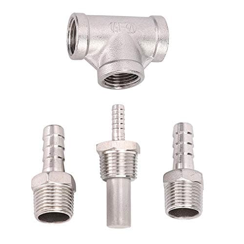Fdit Household Stainless Steel Beer Brewing Inline Aeration Stone Aerator Kit Oxygenation Diffuser for Homebrew Accessories