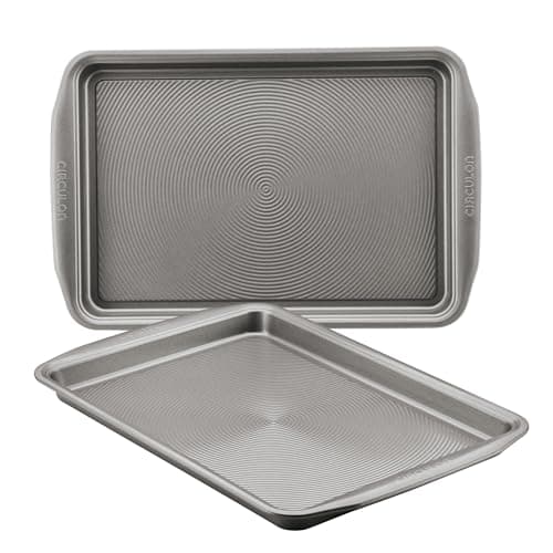 Circulon Nonstick Bakeware Set, Nonstick Cookie Sheet / Baking Sheet - 2 Piece, Gray