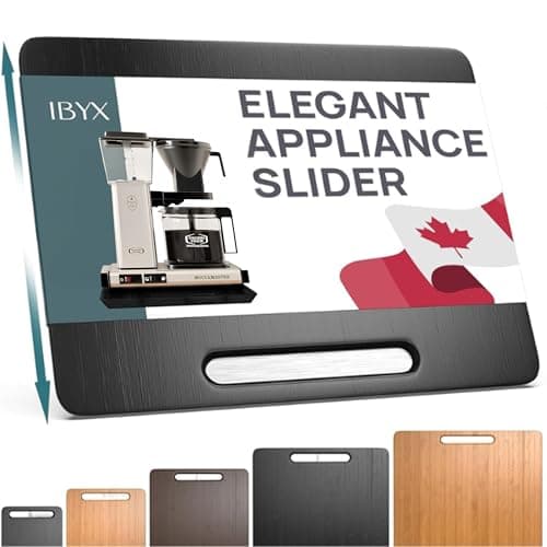 Ibyx Elegant Sliding Tray for Your Coffee Maker & Heavy Kitchen Appliances - Sturdy, Slides Easily from Under The Cabinet (Black, 13”W x 10.5”D)
