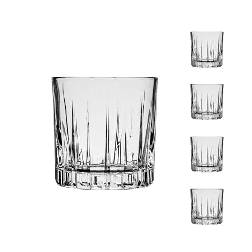 Ocean by Anchor Hocking Traze Present Rocks Glasses (4-Pieces), 12-ounce, Dishwasher Safe
