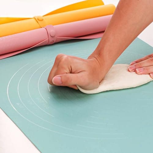 Extra Large Kitchen Silicone Pad, Extra Thick Silicone Baking Mat, Kneading Mat, Silicone Pastry Mats, Heat Resistant Non Slip Non Stick 23.6''x15.7'' Dough Mat, Mother's Day Gift for Mom Wife Women