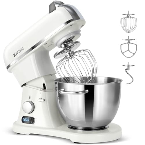 ZACME 8.4QT Commercial Stand Mixer 800W with Aluminum Die Casting Meets the Standard of NSF/ANSI 8-2023, Mixers Kitchen Electric Stand Mixer with Stainless Steel 8L Bowl, Dough Hook, Whisk and Beater