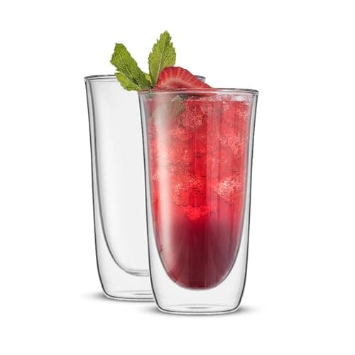 JoyJolt Spike Double Wall Glasses Set of 2