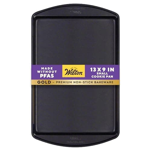Wilton Gold Premium Non-Stick Warp-Resistant Bakeware, Made without PFAs, Small Baking Sheet, 13 x 9 x 0.6 in, Packaging May Vary