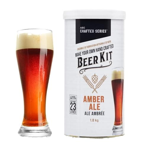 ABC Crafted Series Beer Making Kit | Beer Making Ingredients for Home Brewing | Yields 6 Gallons of Beer | Amber Ale