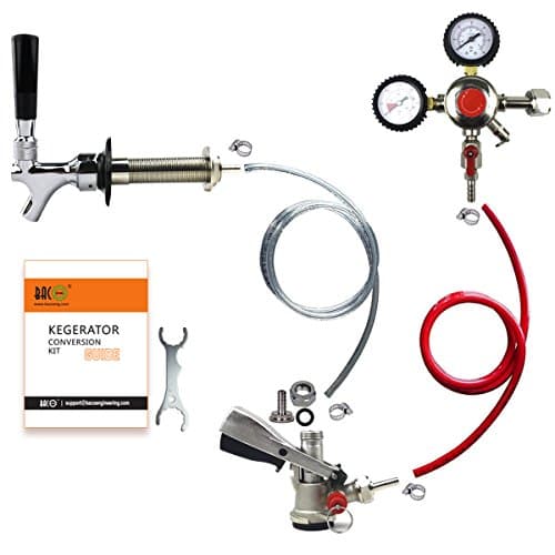 BACOENG 1-Tap Kegerator Kit, Complete Beer Tap Kit for Refrigerator with Stainless Steel Tap Probe and Hose & Parts, Keg Tap Kit for Home Bars, Parties, Commercial Use
