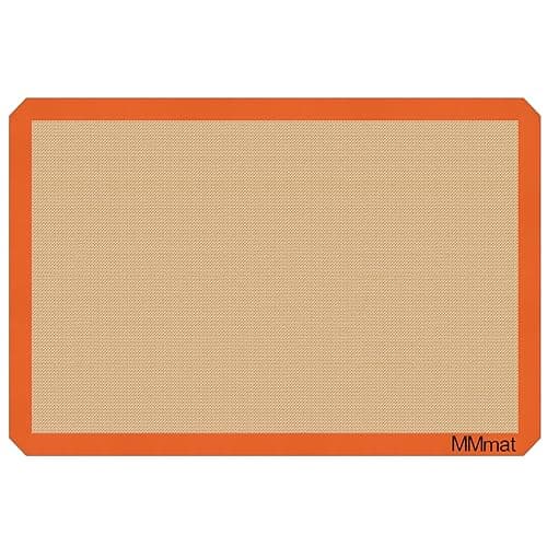 MMmat Silicone Baking Mats - Best German Silicone - Non Slip Silicone Baking Sheet, Non Stick Reusable Silicone Mats for Baking, Oven Liner, Counter Mat - Full Size Sheet