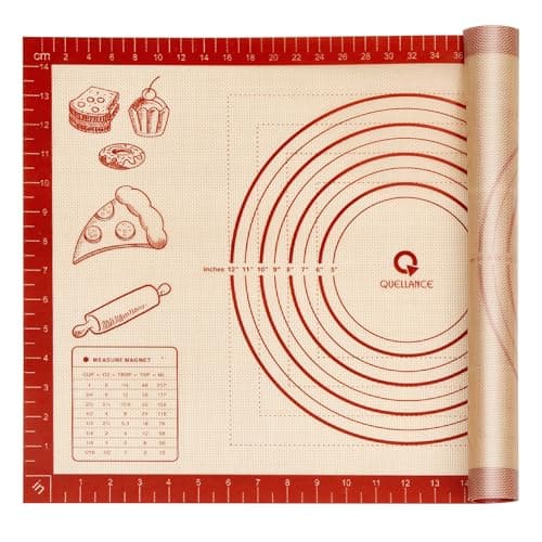 Silicone Baking Pastry Dough Mat - 26x16Inch Extra Large Cookie Bread Rolling Mats Sheet, Nonstick Kitchen Counter Kneading Board, Thick Reusable Pie Cookies Pizza Fondant Making Matt with Measurement