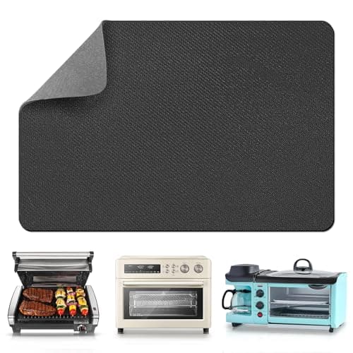 LOPNUR 20"x16" X-Large Appliance Slider, Appliance Sliders for Kitchen Appliances, 360° Rotating Sliding Tray for Coffee Maker, Heat Resistant Mat Cut to Fit Stand Mixer Air Fryer Microwave, Gray