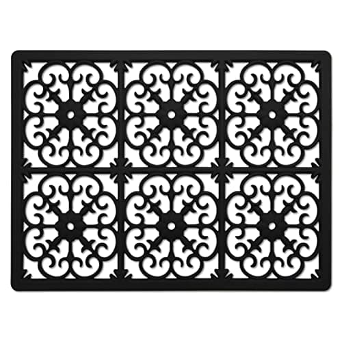 GASARÉ, Extra Large, Thick, Silicone Trivet for Hot Dishes, Pots, and Pans, Heat Resistant Mat for Countertop, Hot Pad for Kitchen, Easy to Clean, 16 x 12 x 3/8 Inches, Black