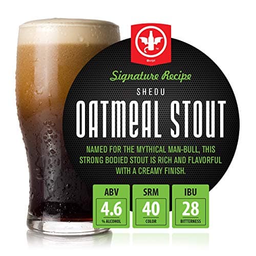 BrewDemon 2 Gal. Shedu Oatmeal Stout Beer Recipe Kit - Makes a Wicked-Good 4.6% ABV Batch of Craft Brewed Signature Beer