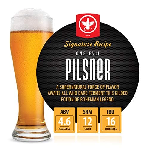 BrewDemon 2 Gal. One Evil Pilsner Beer Recipe Kit - Makes a Wicked-Good 4.6% ABV Batch of Craft Brewed Signature Beer