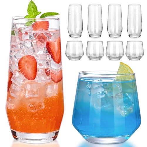 Drinking Glasses - Set of 10-16oz. Margarita Glass Cups