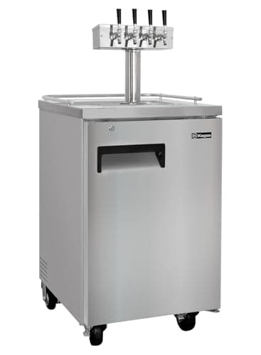 Kegco XCK-1S-4 4 Faucet Commercial Direct Draw Beer Dispenser