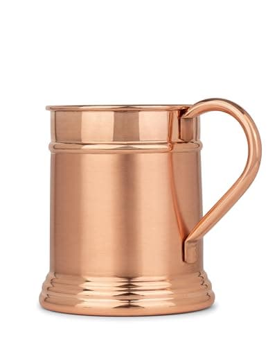 15oz Solid Copper Moscow Mule Stein by Paykoc – Personalized Smooth Copper Mug with Brass Handle – Handcrafted Cocktail Gift