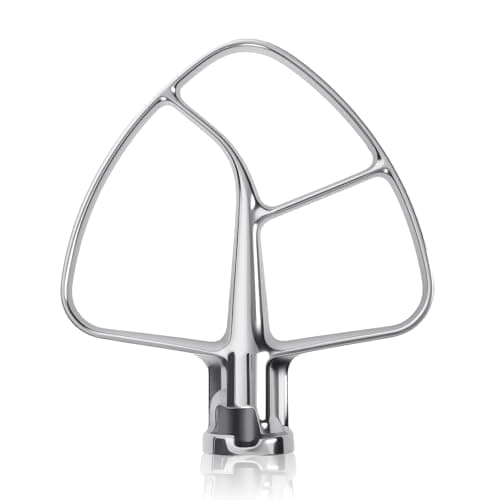 K45B Stainless Steel Flat Beater for Kitchenaid Tilt Head Stand Mixer, Polished Paddle Attachment for KitchenAid Mixer Attachments, Fits 4.5-5 Quart Models, Dishwasher Safe