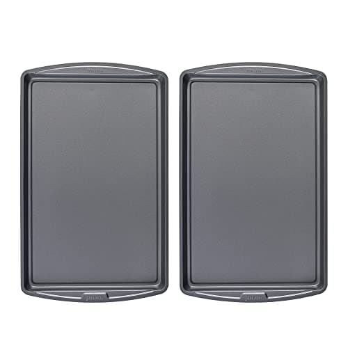 GoodCook Everday Nonstick Carbon Steel 17 x 11-Inch Baking Sheet Set, 2 Pack – Medium Sized Cooking Pans, Bakeware Set, Cookie Sheets for Baking, Oven Pan Set