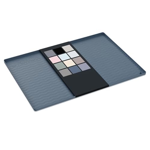 URMONA Waterproof Silicone Under Sink Mat 19'' x 19'' Shelf Liner for Kitchen and Bathroom, Cabinet and Counter Protector, Storage and Organizers, Litter Mat, Pet Cat Puppy Essentials(Dark Grey)