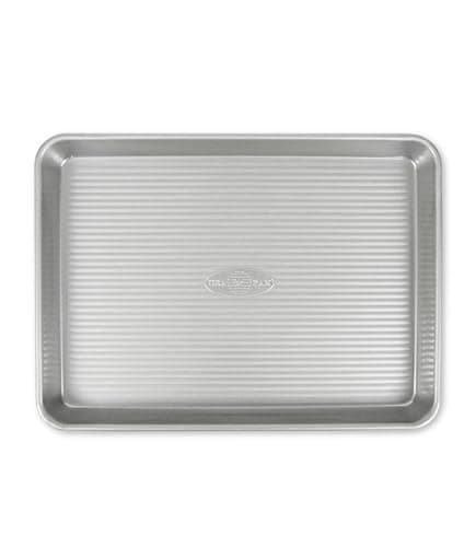 USA Pan Bakeware Nonstick Quarter Sheet Pan, Baking Sheet Aluminized Steel, Pan Measures: 13 x 9.5 x 1 inches