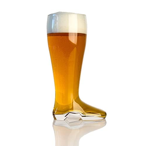Big Betty Das Boot - Glass Beer Boot Mug for Oktoberfest Celebration, St. Patrick's Day, Bachelor/Bachelorette Parties - Large Beer Mug Holds Over 2 Beers - 2 Liter